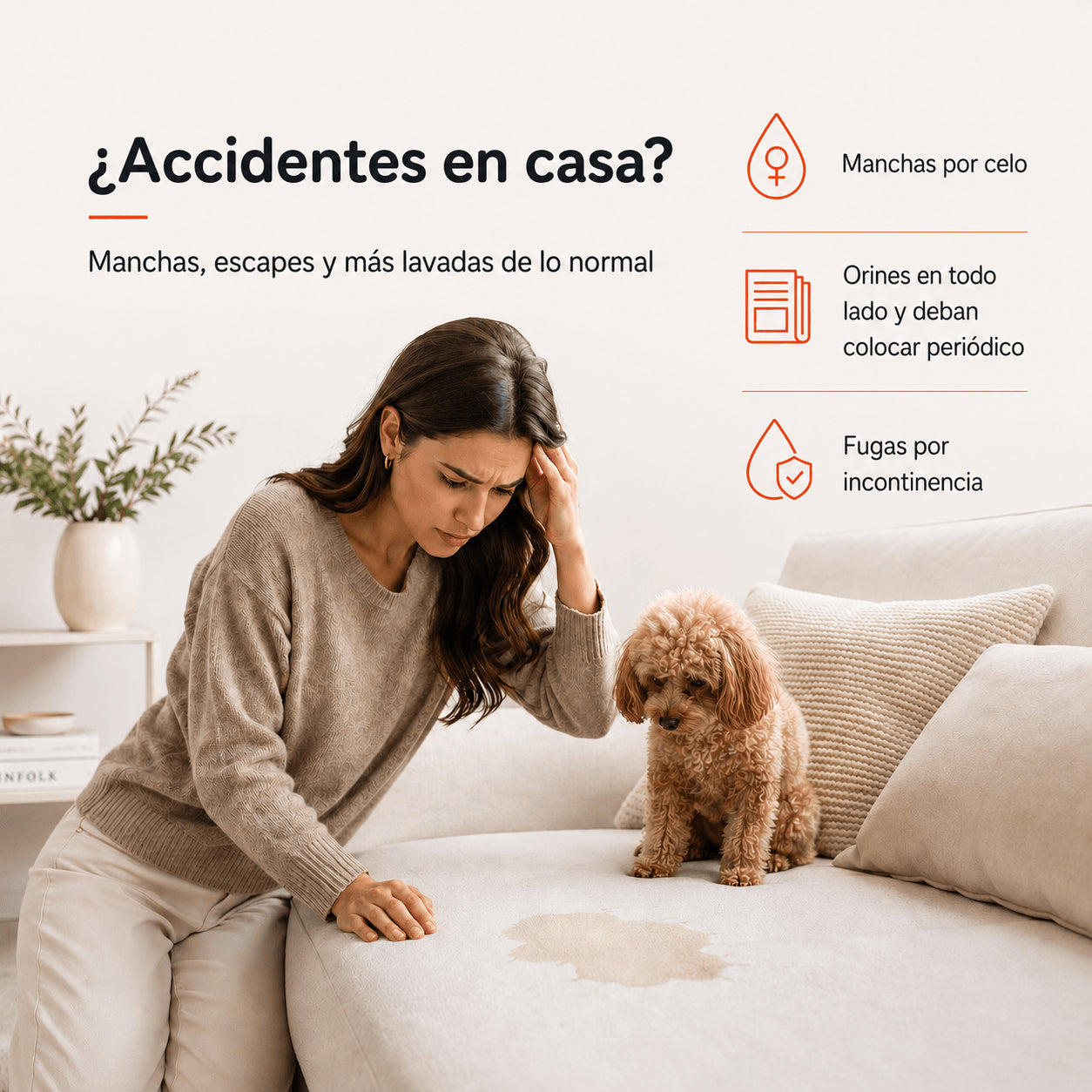 Bandas lavables para perros machos + 🎁 Gratis 3 insertos removibles