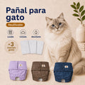 Pañales lavables para gatos machos + 🎁 Gratis 3 insertos removibles